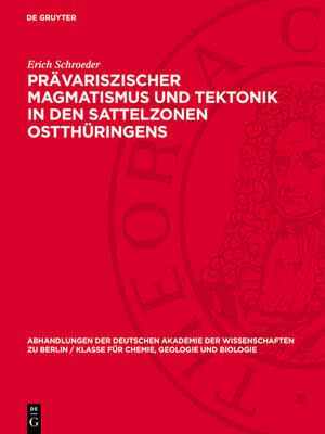 cover image of Prävariszischer Magmatismus und Tektonik in den Sattelzonen Ostthüringens